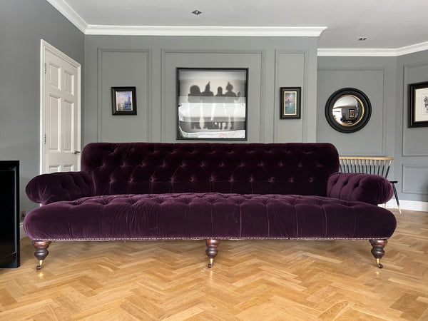 Our New Robinson Sofa - Finishes in Amy Somerville Smoking Room Velvet