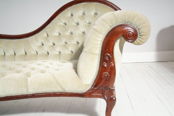 Back and arm of the 19th Century Antique Chaise