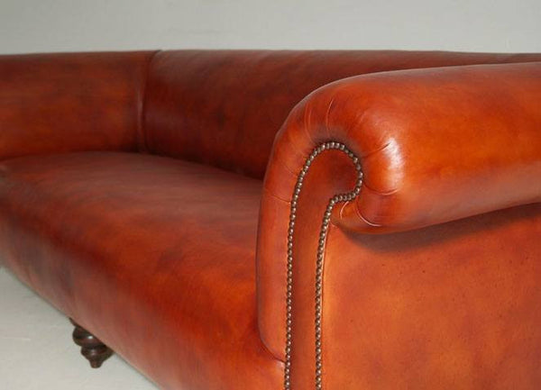 The Goderich Un-Buttoned Sofa – Whiskey Leather