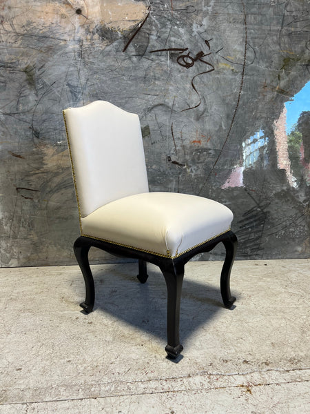 Our Signature Leonardo Dining Chair in Cream Leathers with Loose Coil Sprung Seat