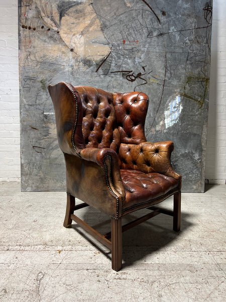 Wow!  The most Beautiful Hand Dyed Horse Hair Filled Wingback Chair