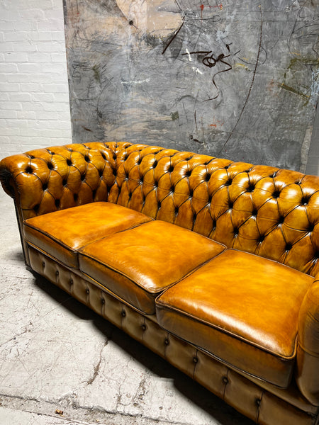 Wow!  A Stunning Matching Pair of Vintage MidC Chesterfield Sofas