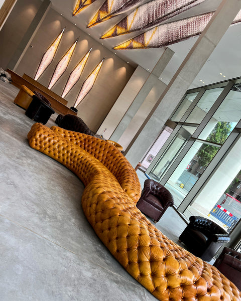 Robinson Bespoke - Serpentine Art Installation Sofas in hand dyed leathers