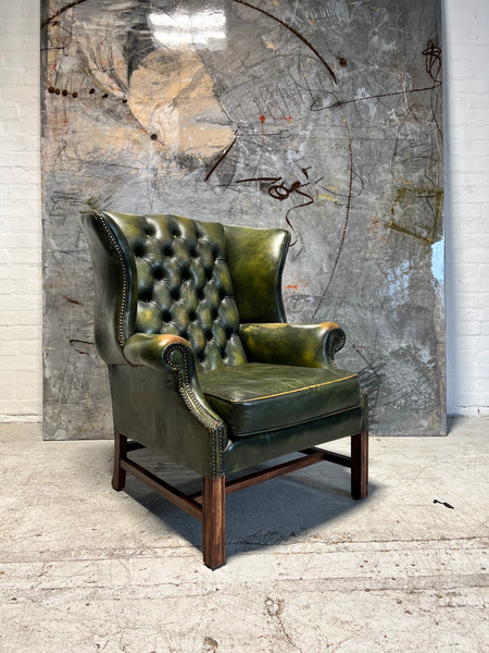A Beautiful Chesterfield Wing Back Chair by Millbrook