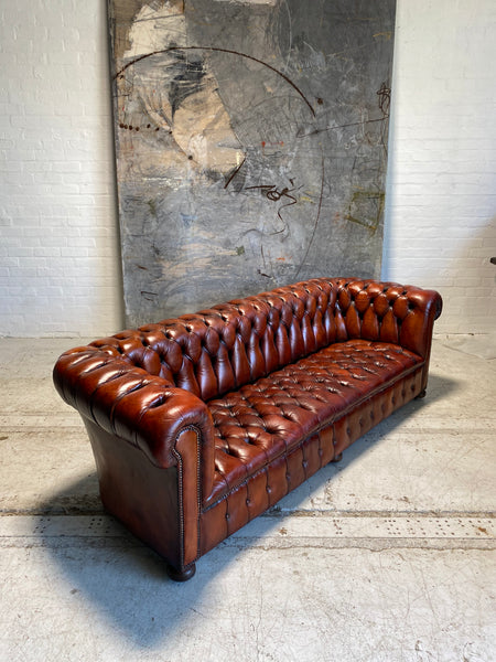 Exceptional!  MidC Chesterfield Sofa in Rich Cognac
