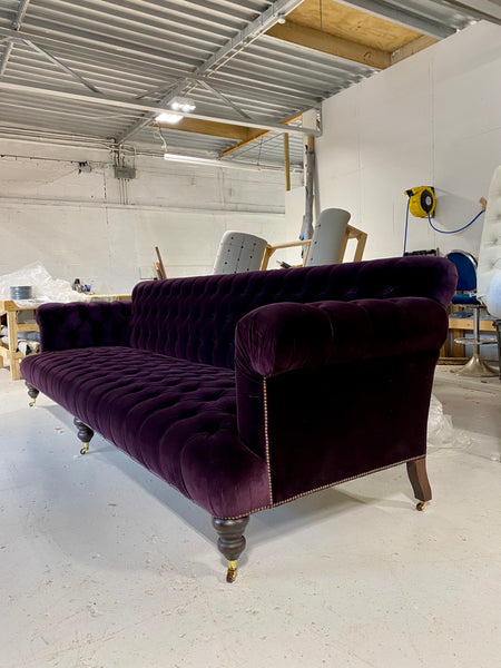 Our Ralph Sofa in Amy Somerville Smoking Room Velvet