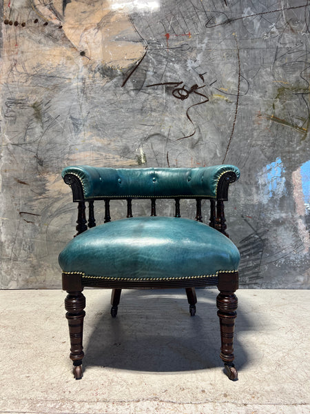 A Striking Antique 19thC Captains Library Chair