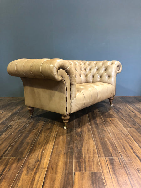 Newcastle Chesterfield - 2 Seater in Hand Dyed Parchment