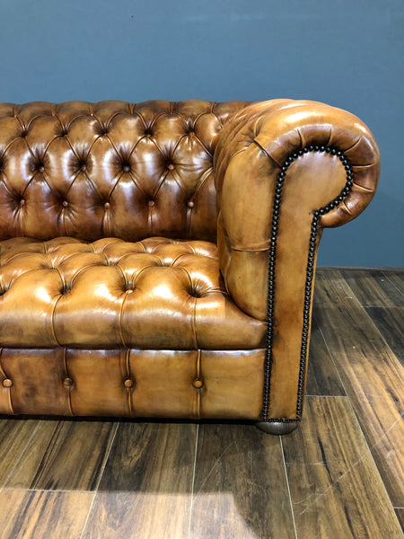 Very Nice Fully Restored MidC Sofa in Hand Dyed Honey