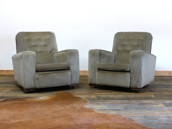 SUPERB PAIR OF MID-CENTURY ART DECO CHAIRS