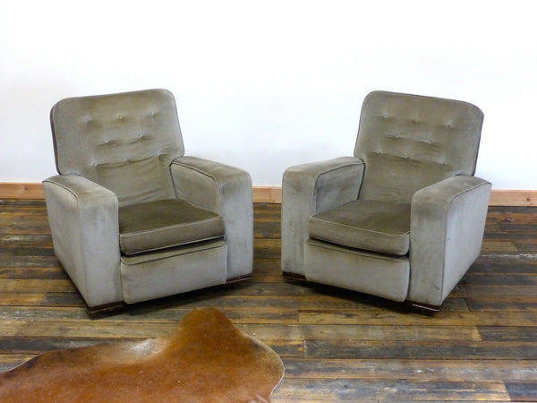 SUPERB PAIR OF MID-CENTURY ART DECO CHAIRS