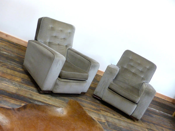 SUPERB PAIR OF MID-CENTURY ART DECO CHAIRS