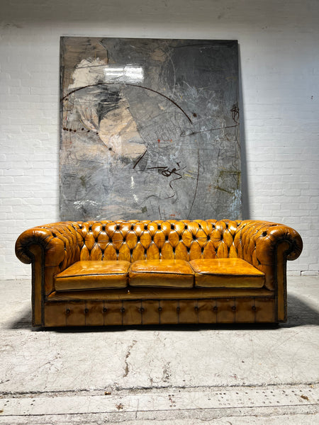 Wow!  A Stunning Matching Pair of Vintage MidC Chesterfield Sofas
