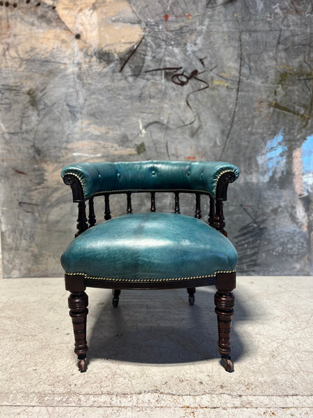 A Striking Antique 19thC Captains Library Chair