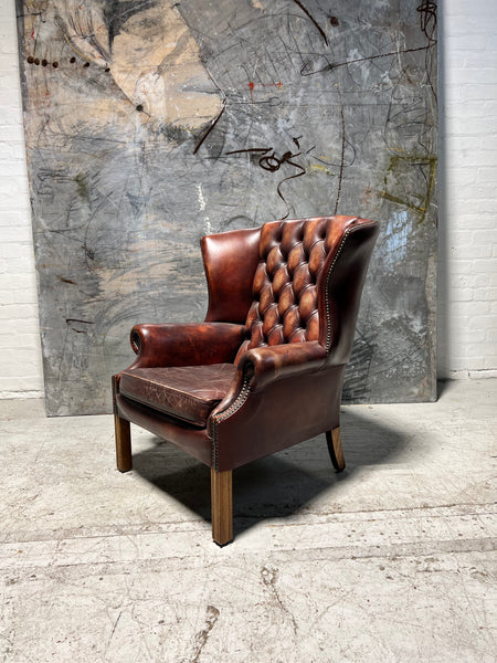 A Lovely Little Chesterfield Wing Back Chair by Millbrook
