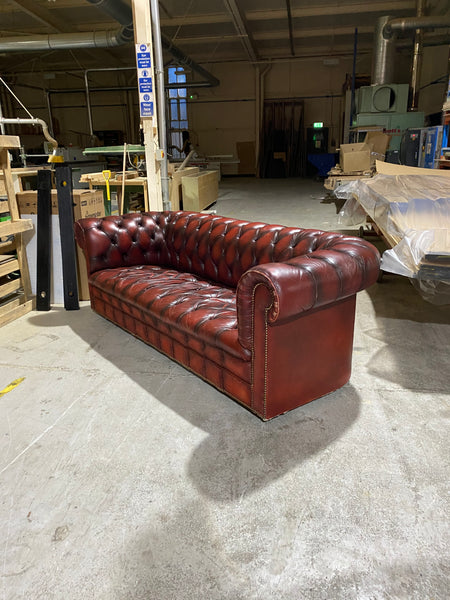 A Very Good MidC Chesterfield in Wine Reds