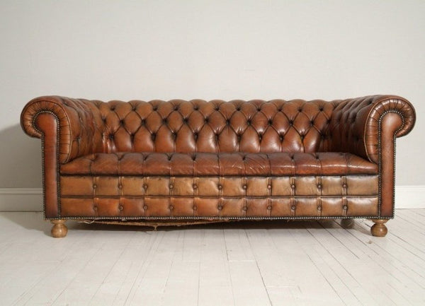 MidC Chesterfield in Hand Dyed Leathers