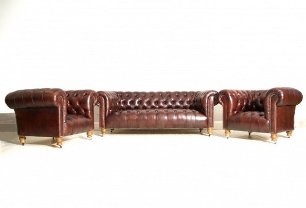 THE MILENA CHESTERFIELD SUITE : RICH WALNUT