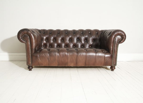 ANTIQUE SOFA : RESTORED RICH BROWN - SOLD but enquire about others