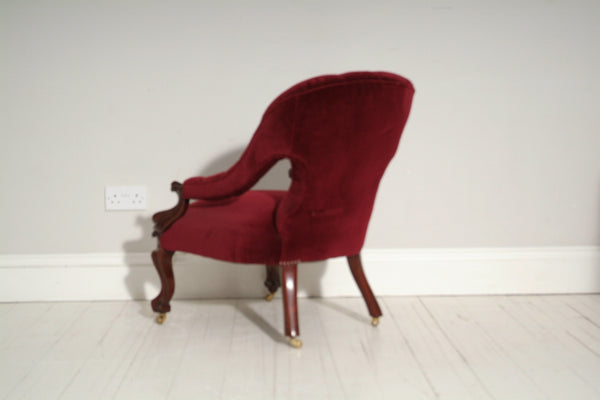 MID 19TH CENTURY OCCASIONAL CHAIR : TO BE RECOVERED