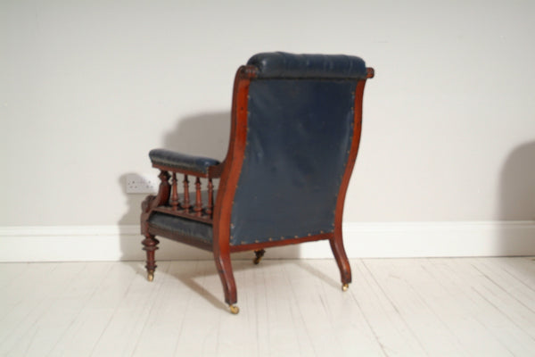 Chesterfield chair from behind 