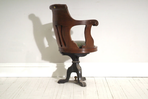 Antique Captains Chair From Behind 