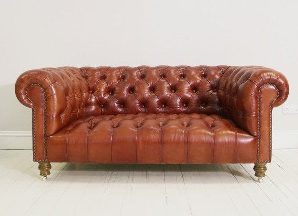 THE MILENA SOFA : HAND DYED RICH TAN