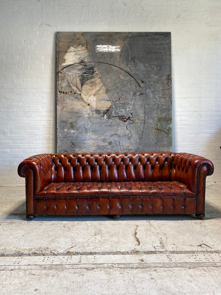 Exceptional!  MidC Chesterfield Sofa in Rich Cognac