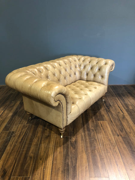 Newcastle Chesterfield - 2 Seater in Hand Dyed Parchment