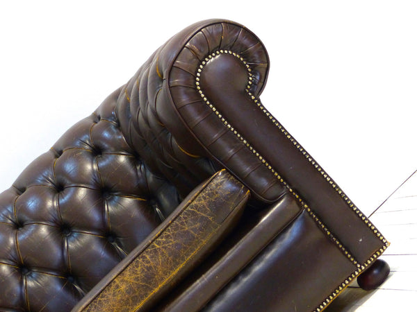 VINTAGE HAND DYED TWO SEAT CHESTERFIELD