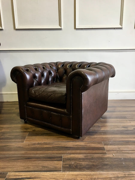For the Gent - a great Second Hand Leather Chesterfield Club Chair