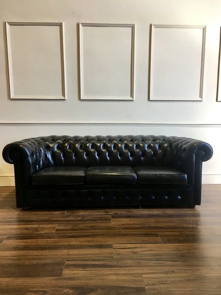 A very very comfortable and Well made Vintage Leather Sofa in Bitter Chocolate
