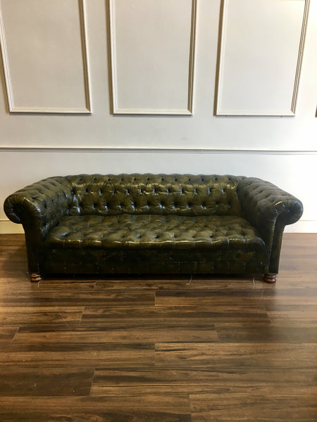 A very good Early 20thC Sofa in Original Leather