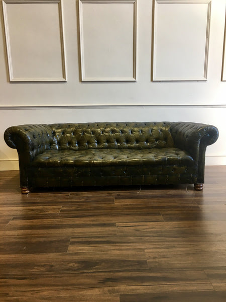A very good Early 20thC Sofa in Original Leather