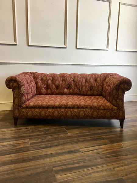 A Pair of 19thC Sofas to be Fully Restored - one with Drop Arm