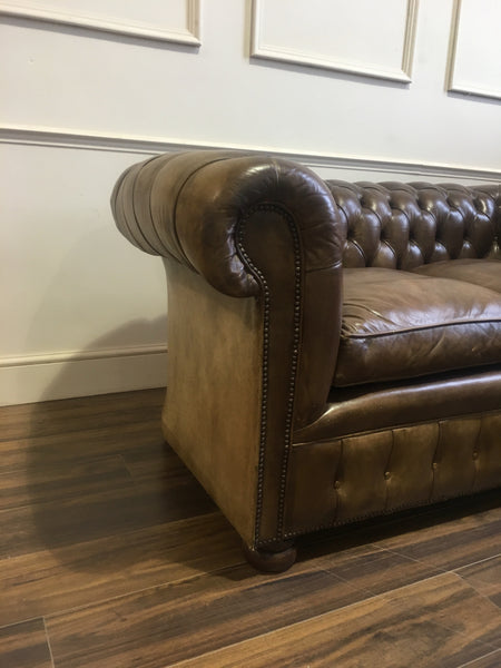 RARE!  A Very Good Vintage Leather Sofa