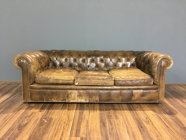 MidC Vintage Sofa in Original Leather