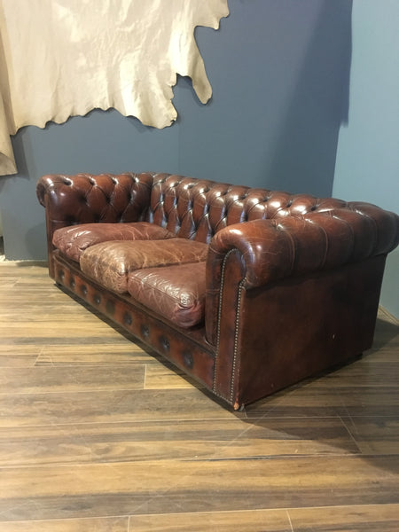 A Rustic Burnt Red Sofa with Great Character