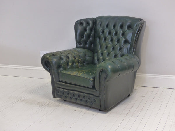 VERY COOL VINTAGE GREEN MONK’S CHAIR