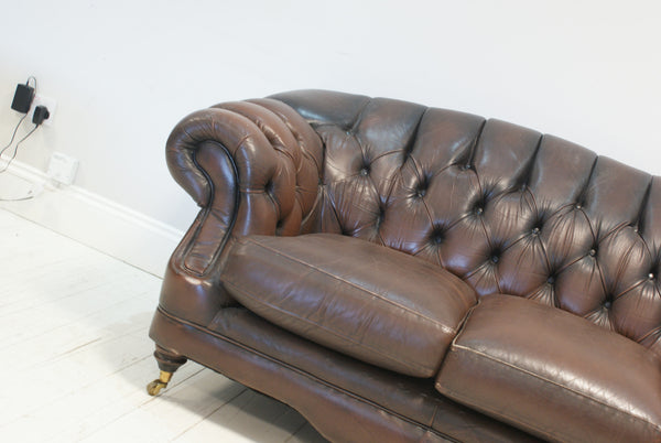 A VERY NICE PRELOVED CHESTERFIELD WITH HIGH BACK