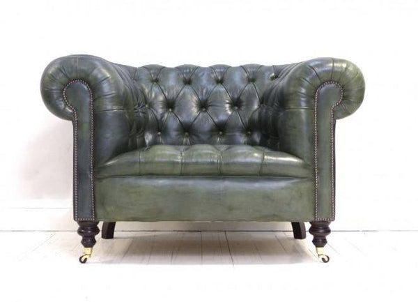 THE WILMINGTON CHESTERFIELD CLUBCHAIR, OLIVE