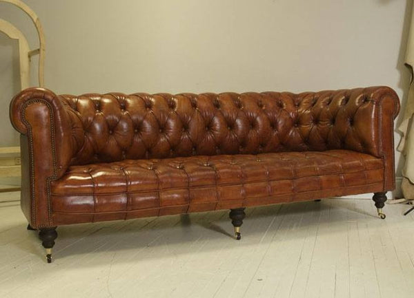 The Pelham Sofa – Tan Leather