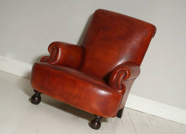 The Shelburne Armchair – Whiskey Leather