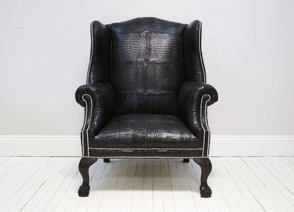 THE DISRAELI : CROCODILE SKIN ARMCHAIR