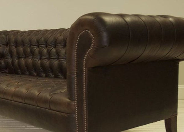WILMINGTON SOFA: HAND DYED COWBOY BROWN LEATHER