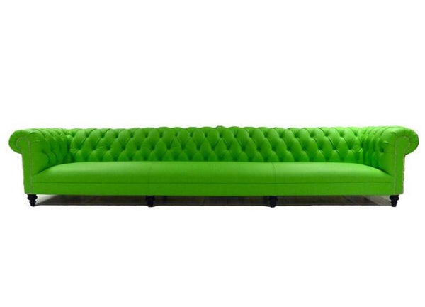 Andy Warhol 4m Lime Green Chesterfield Sofa